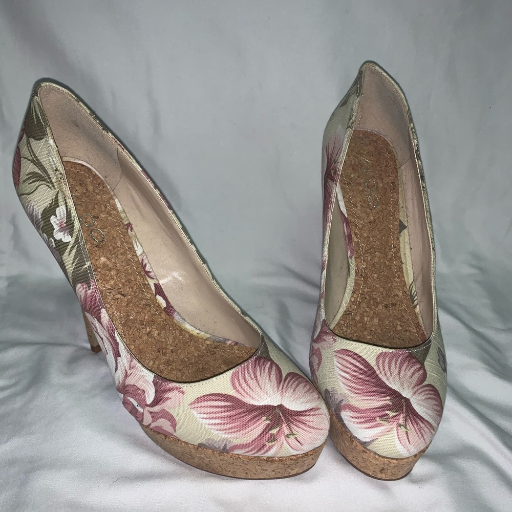 Aldo Floral Print Platform Heel